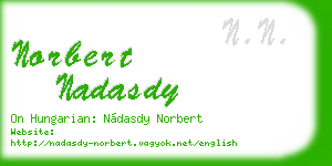 norbert nadasdy business card